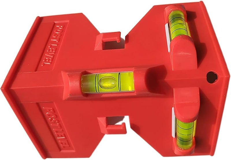Post Leveler Tool with 3 Bubble Vials and Hooks on Both Sides for Pipe Leveling - Image 5